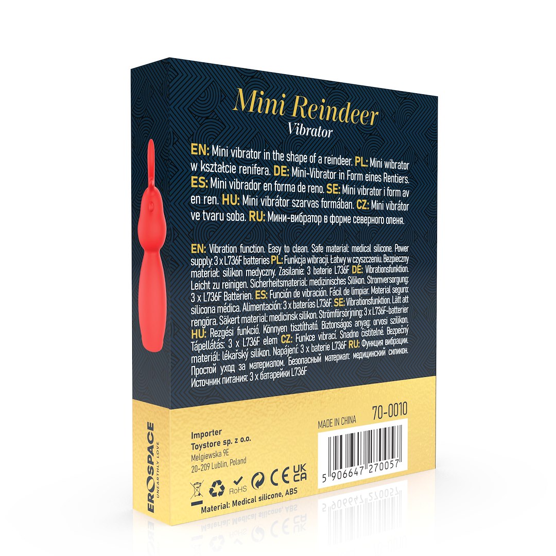MINI RÉNSZARVAS ALAKÚ VIBRÁTOR EROSPACE SWEET PLAY A10