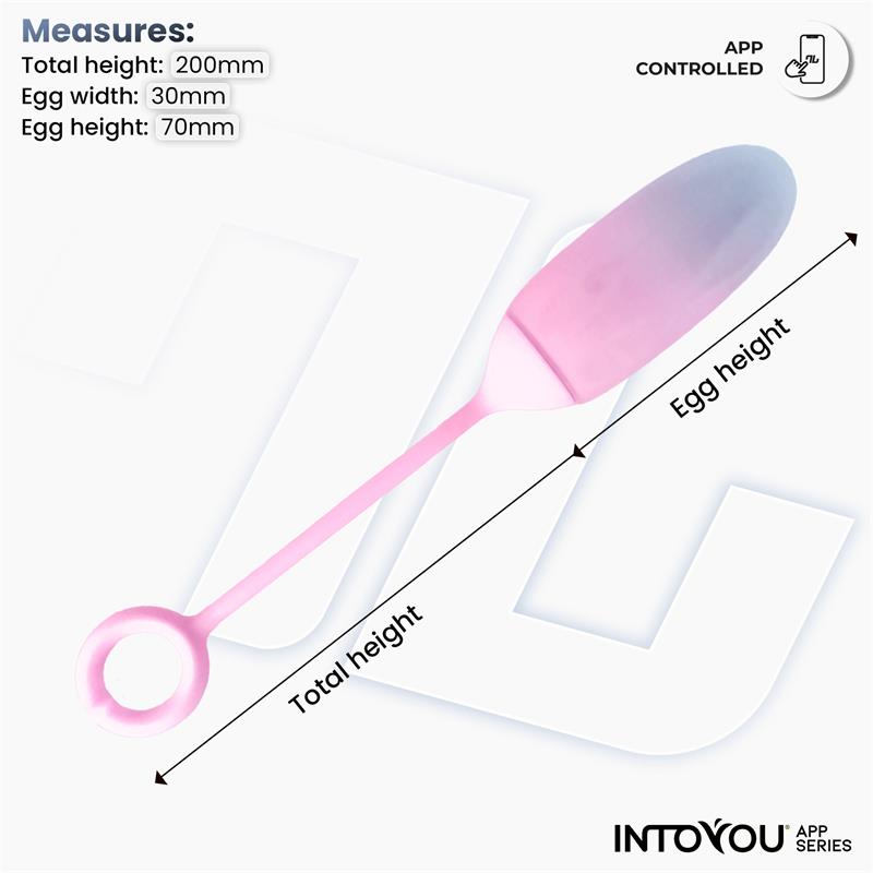 Vibrating Egg with APP Double Layer Silicone Blue/Pink