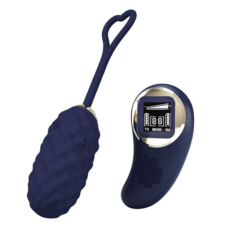 Vivian Vibrating Egg with Digital Screen Remote Control Blue