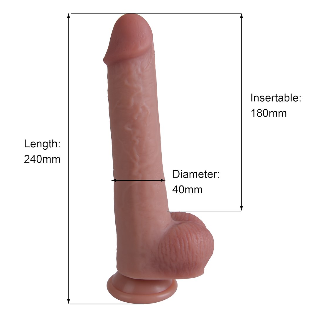 SZILIKON DILDO 24 CM EROSPACE NATURAL PLAY D3