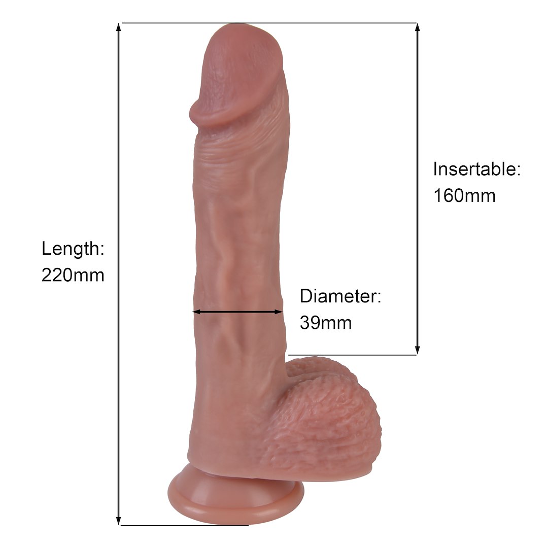 SZILIKON DILDO 22 CM EROSPACE NATURAL PLAY D5