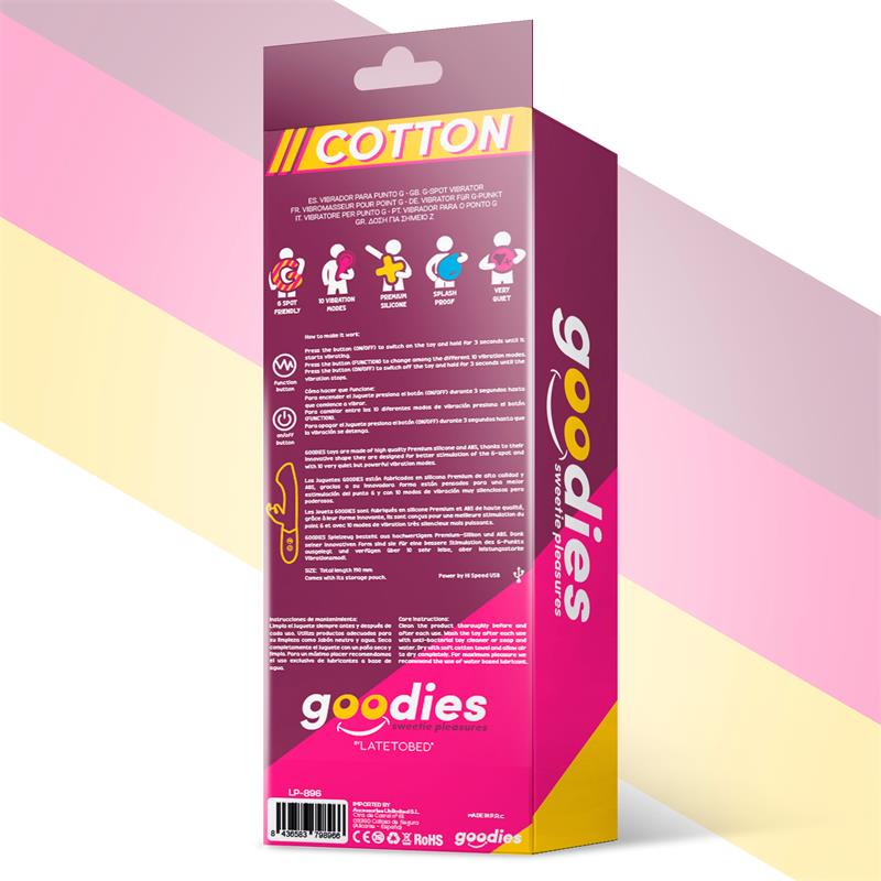 Cotton G-Spot and Rabbit Vibe USB Silicone Fuchsia