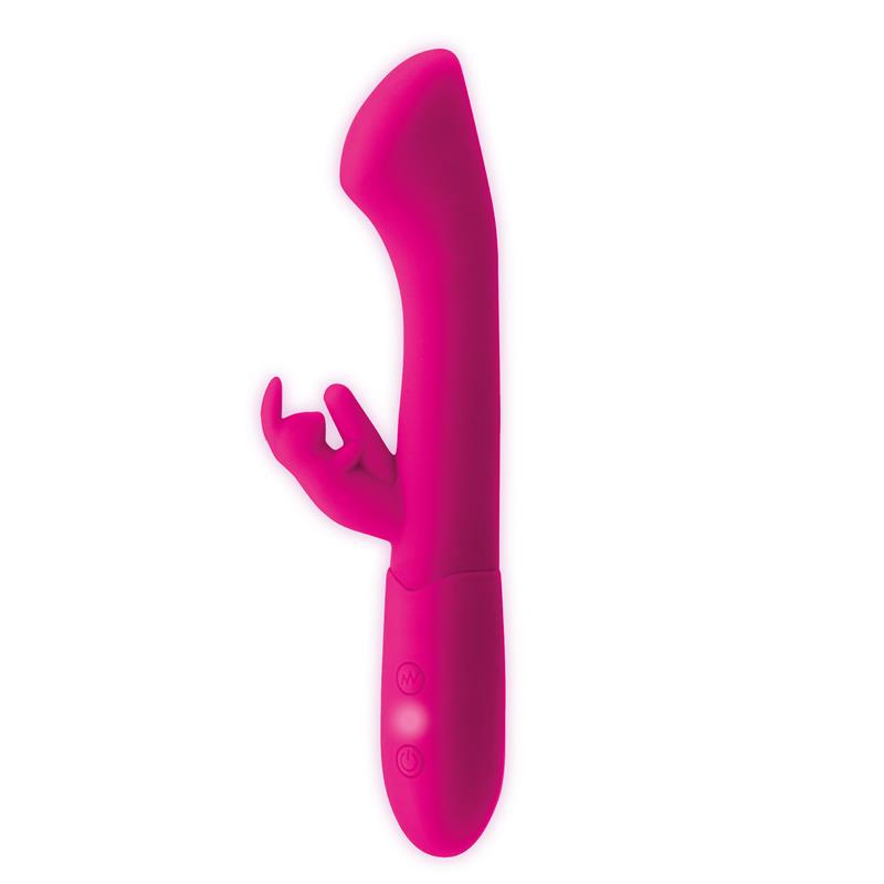 Cotton G-Spot and Rabbit Vibe USB Silicone Fuchsia