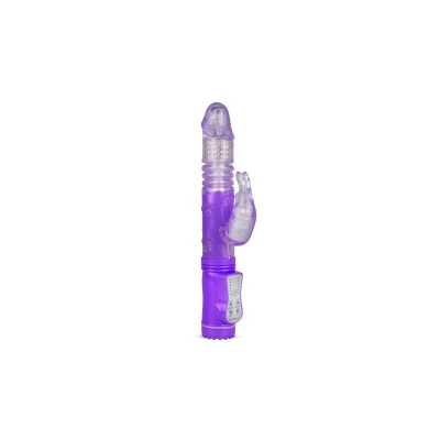 Rabbit Vibrator Thrusting and Rotating Balls  Purple