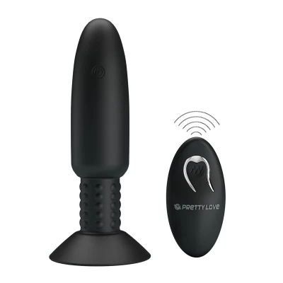 Remote-Controlled Anal Plug with Vibration and Rotation - USB