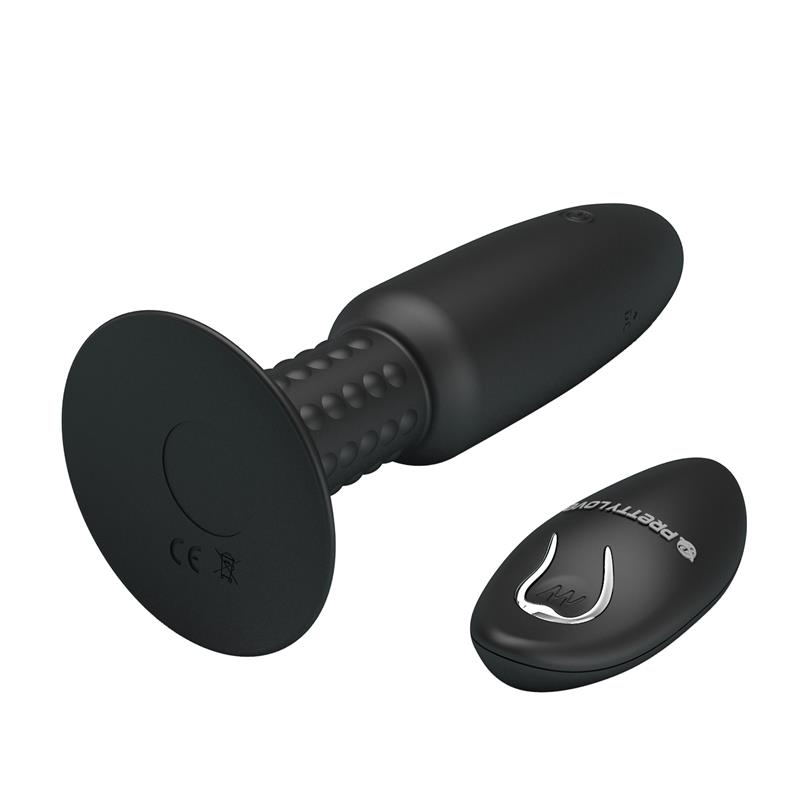 Remote-Controlled Anal Plug with Vibration and Rotation - USB