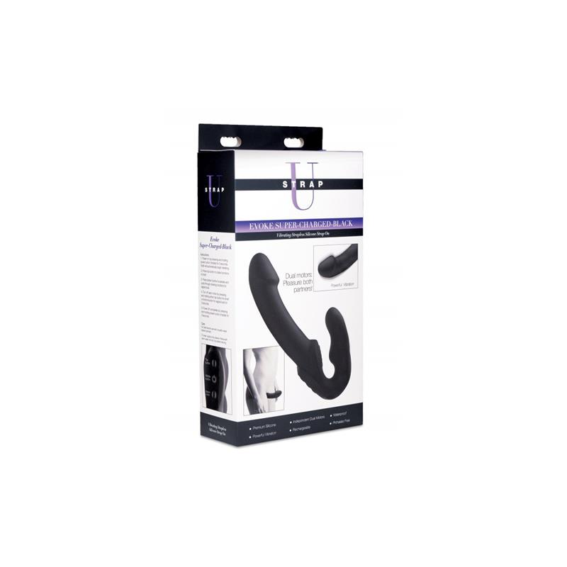 Evoke Vibrating Strapless Strap-On Black