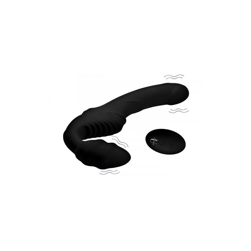 Pro Rider Strapless Strap-on Vibrator Black