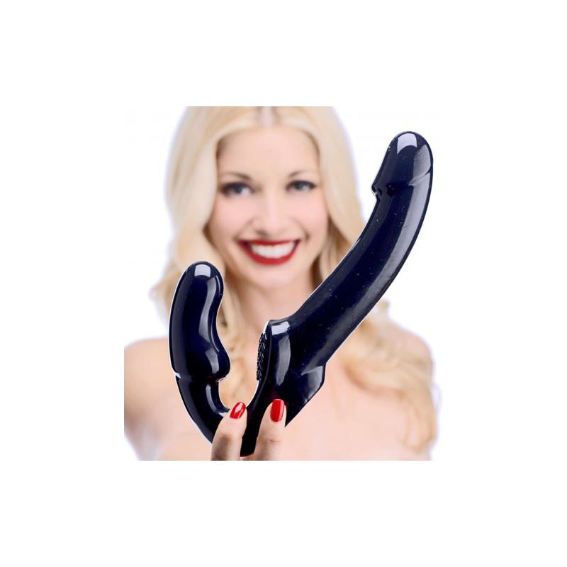 Revolver Strapless Strap On G-Spot Dildo Black