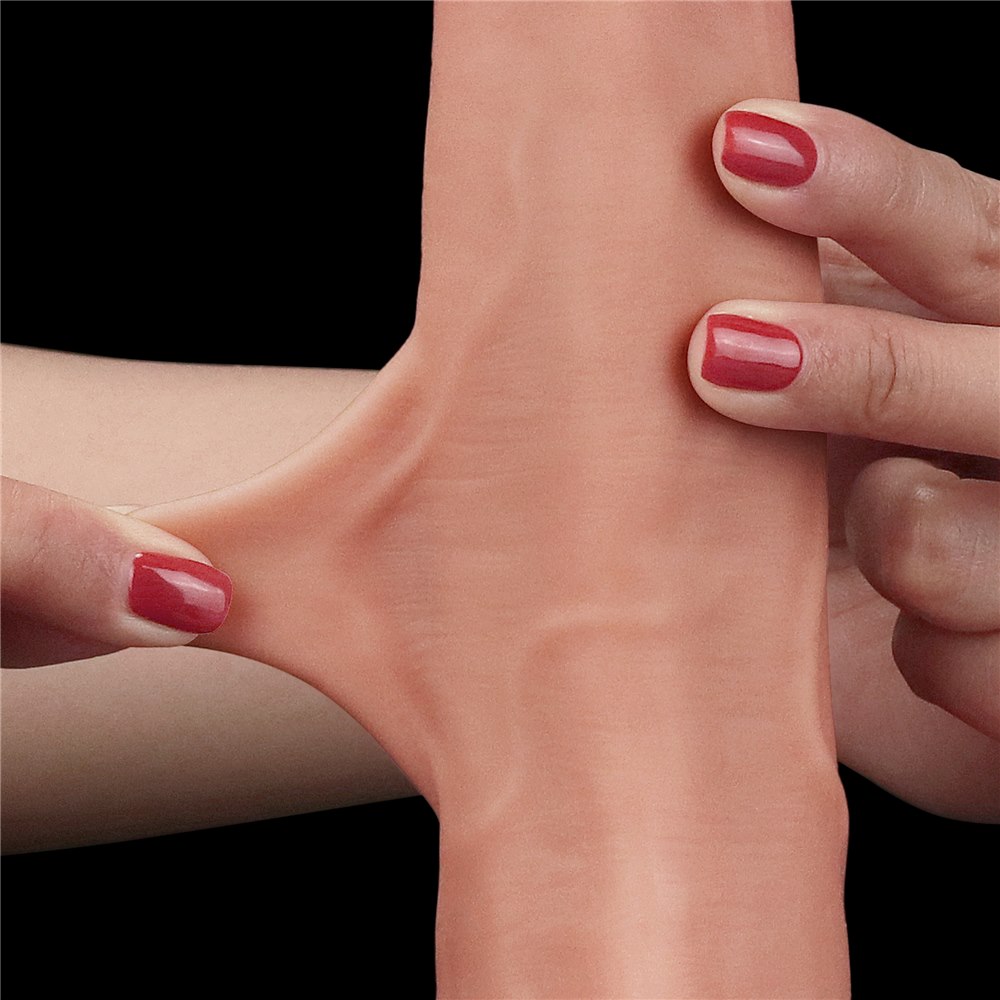 8,5'' SLIDING SKIN két rétegű dildó – teljes herével