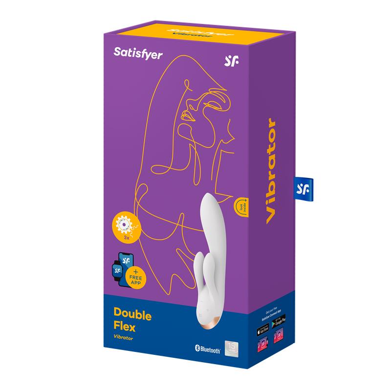 Double Flex G-Spot Vibe 3 Motors Satisfyer APP Connect White