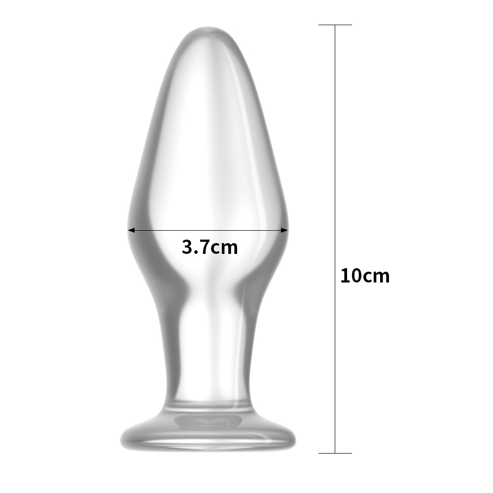 BUTTPLUG 4.3" GLASS ROMANCE