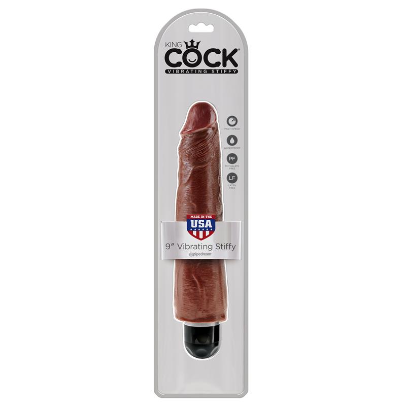 King Cock Vibrating Stiffy 9 - Brown