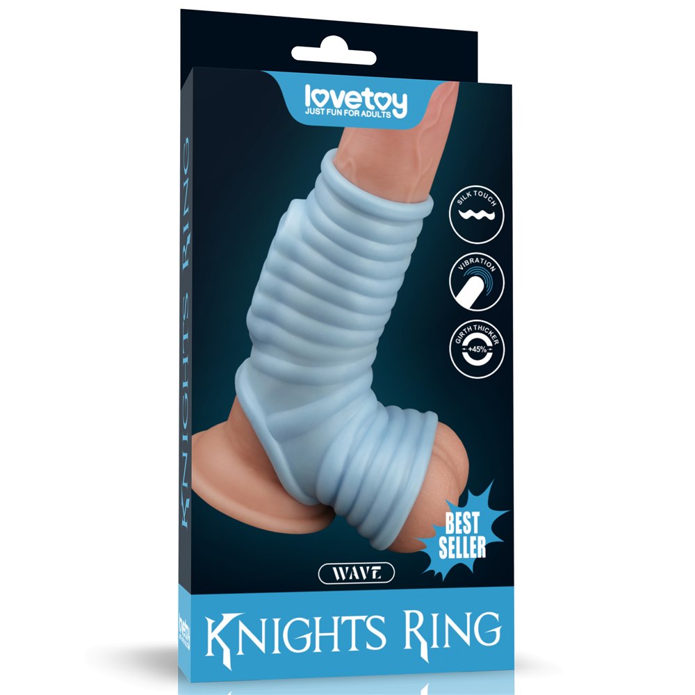 VIBRÁLÓ WAVE KNIGHTS GYŰRŰ HEREZACSKÓS MANDZSETTÁVAL