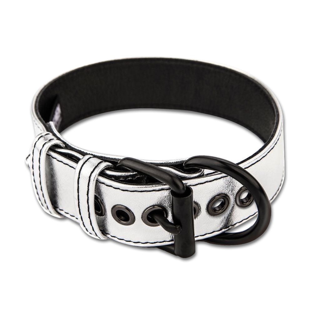BONDAGE FETISH FÉM KUTYUS NYAKÖRV PÓRÁZZAL