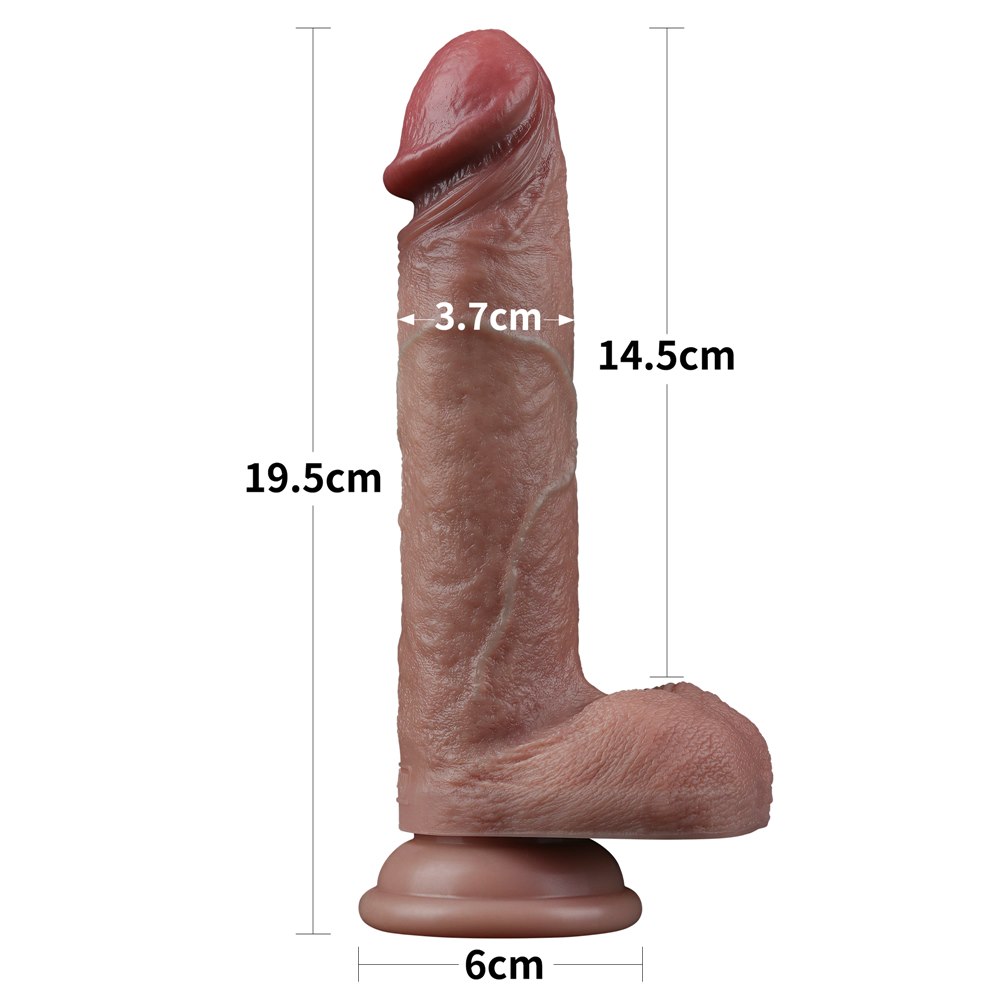 19 cm-es, két rétegű szilikon pénisz