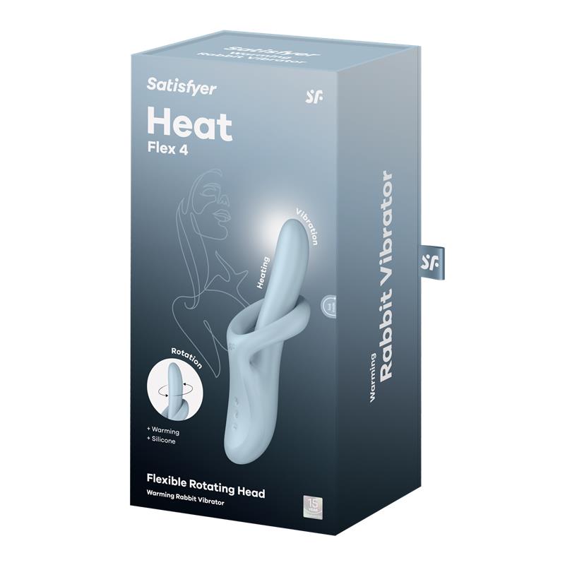 Heat Flex 4 Rotating and Heating Vibrator Blue