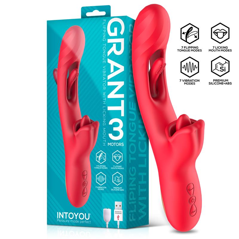 Grant Flipping Tongue with 360? Licking Mouth Vibrator