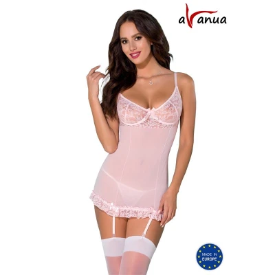 856-CHE-1 Chemise and Thong Black