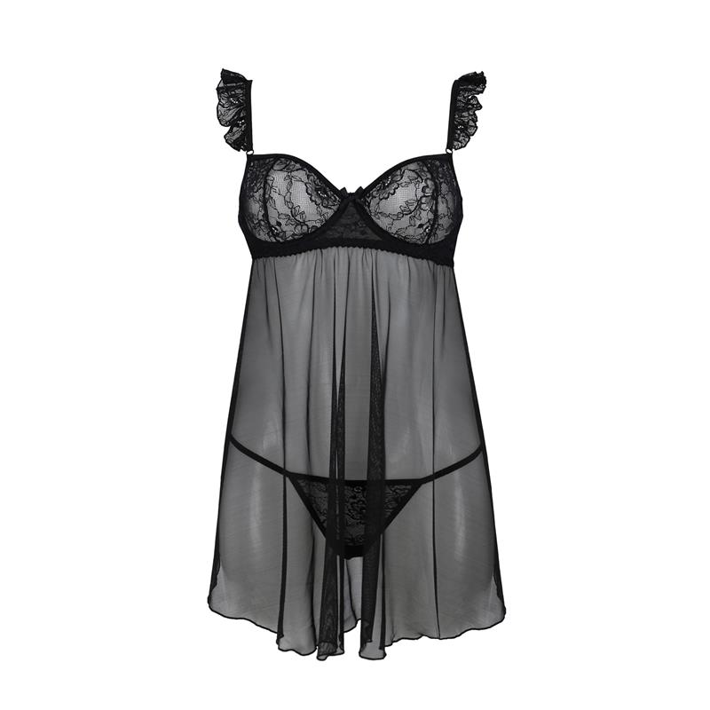 Satinia Robe Black