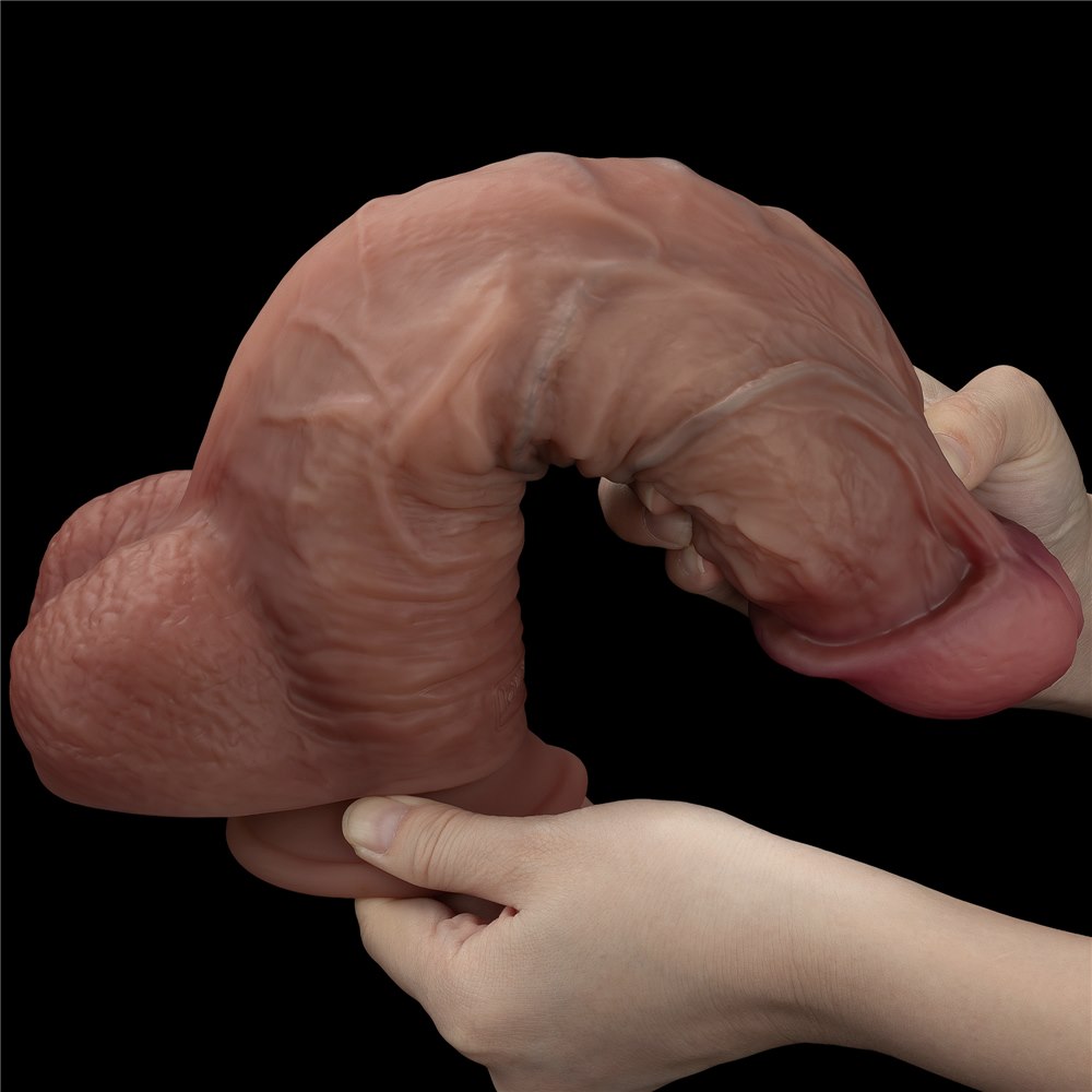 26,5 cm-es, dupla rétegű szilikon XXL műpénisz