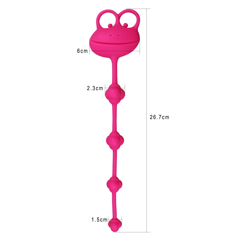 10" SILICONE FROG ANAL BEADS