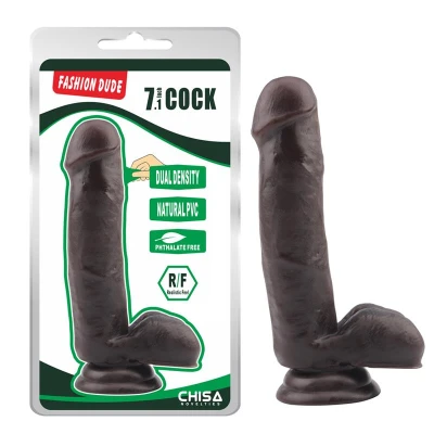 Dildo Dual Density Fashion Dude 17.8 x 4 cm Brown