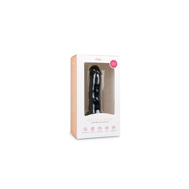 Black Realistic Dildo  - 15.5 cm