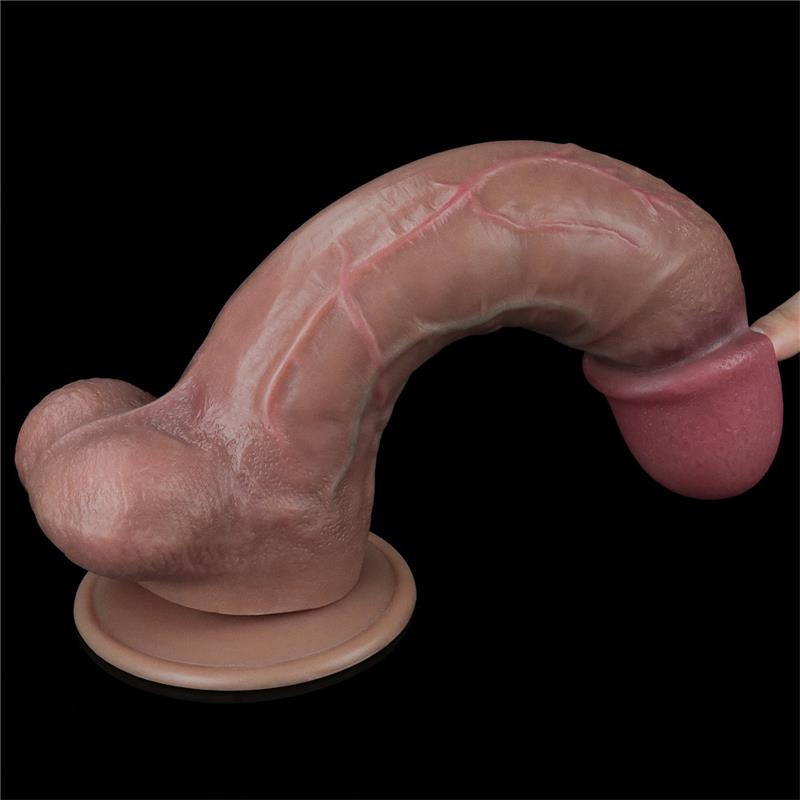 Dual Layered Platinum Silicone Dildo 10.5