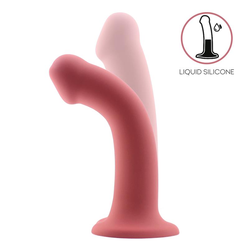 Bouncy Liquid Silicone Dildo Hiper Flexible 7 - 18 cm Size M Burgundy