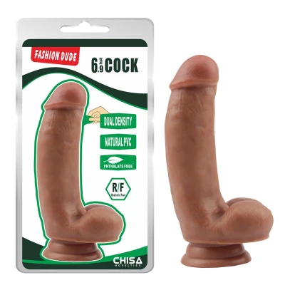 Dildo Dual Density Fashion Dude 6.9 Tan