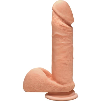 Dual Density Dildo Perfect D with Balls 7 Vanilla