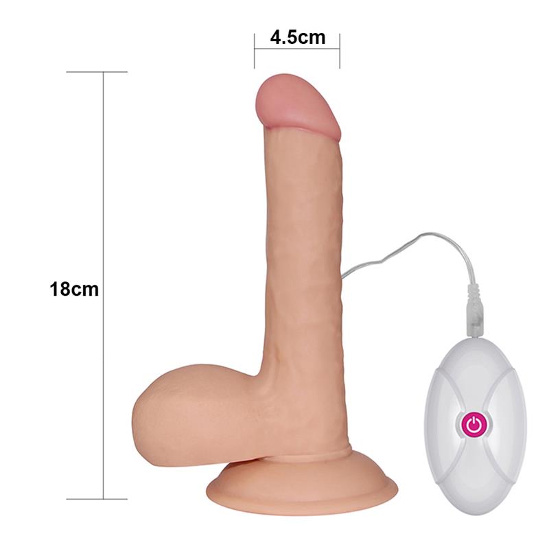 Dildo The Ultra Soft Dude with Vibration 7.5 Flesh