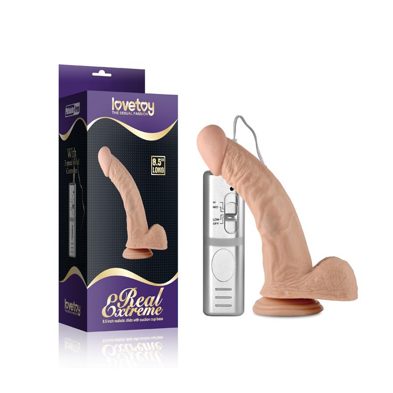 Dildo Real Extreme with Vibration 8.5 Flesh