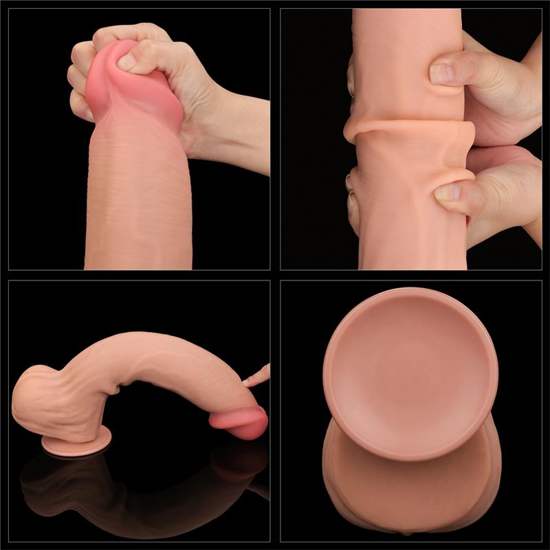 Dildo Dual Layer Sliding Skin 14