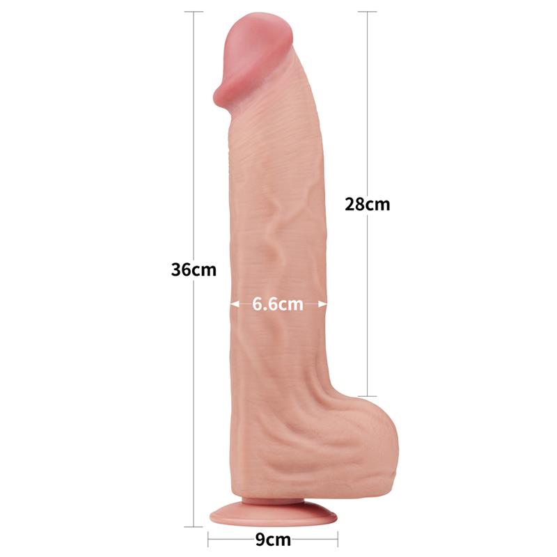 Dildo Dual Layer Sliding Skin 14