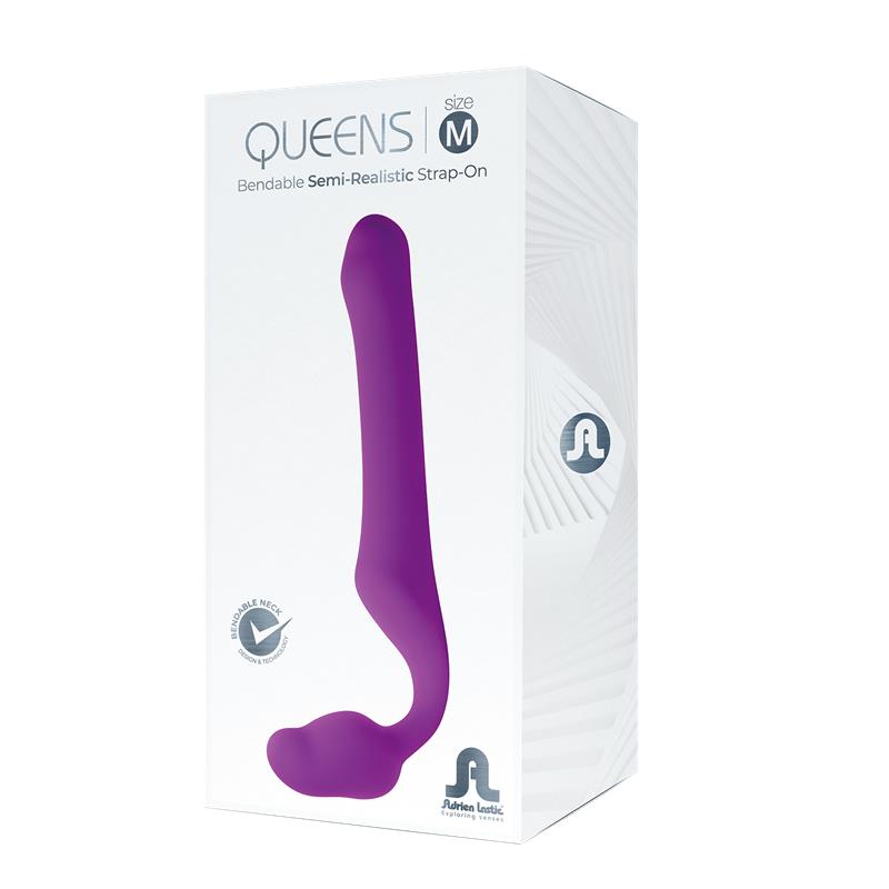 Queens M Strapless Strap-On Dildo Size M Silicone Purple