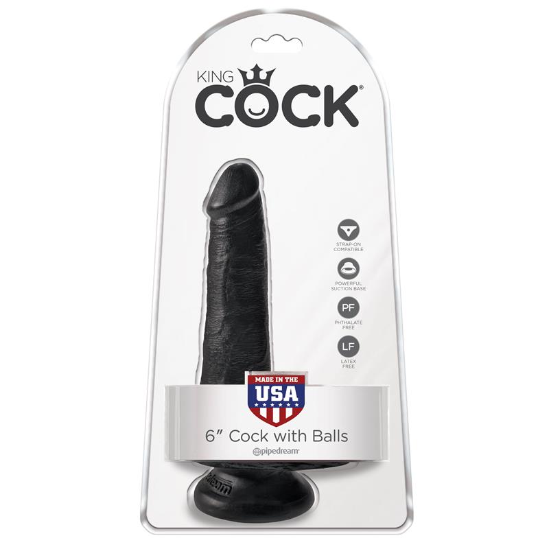 King Cock Cock with Balls 6 - Black