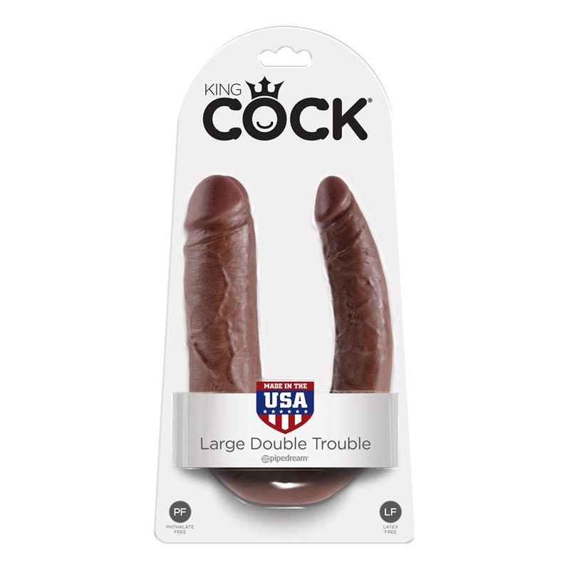 King Cock Double Penetrator Cock?Large - Brown