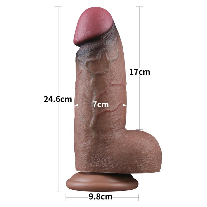 Dildo Dual Layered Silicone XXL 9.5