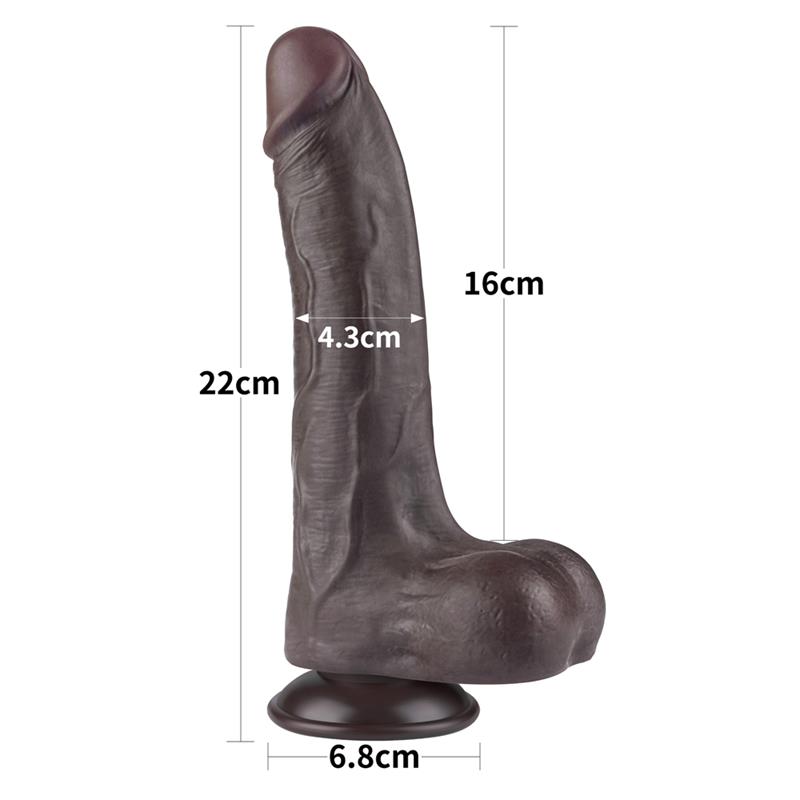 Sliding Skin Dual Layer Dildo 8.5