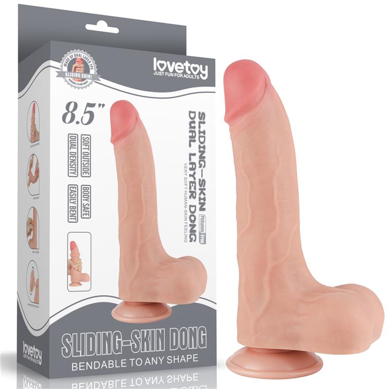 Sliding Skin Dual Layer Dildo 8.5