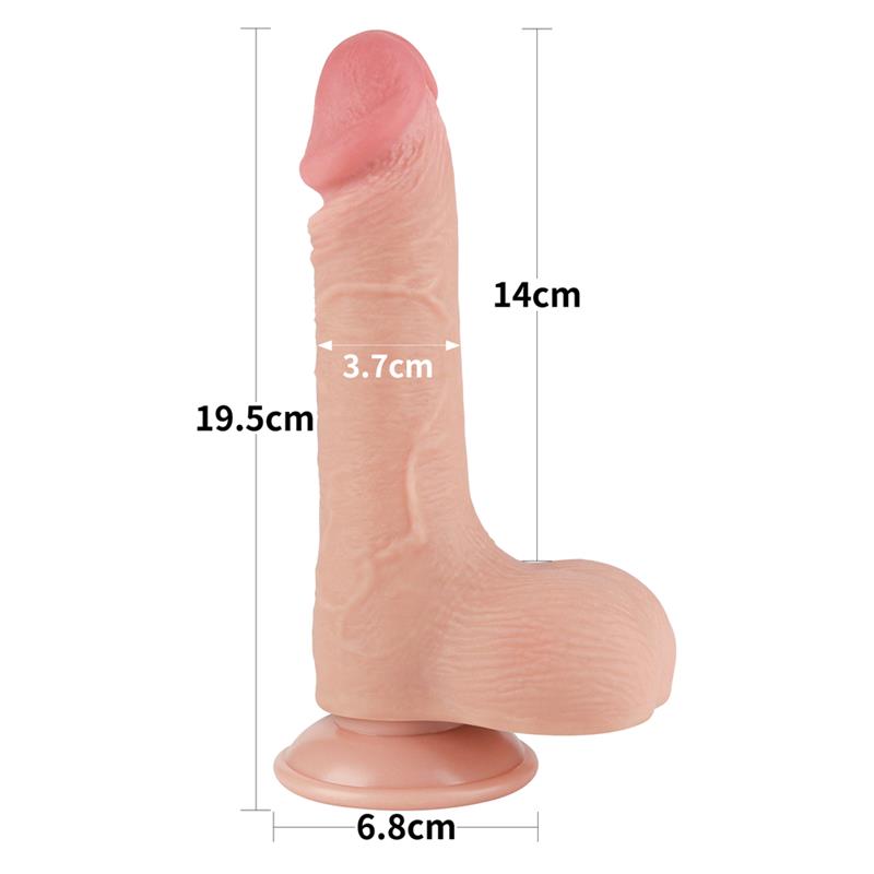 Sliding Skin Dual Layer Dildo 7.5