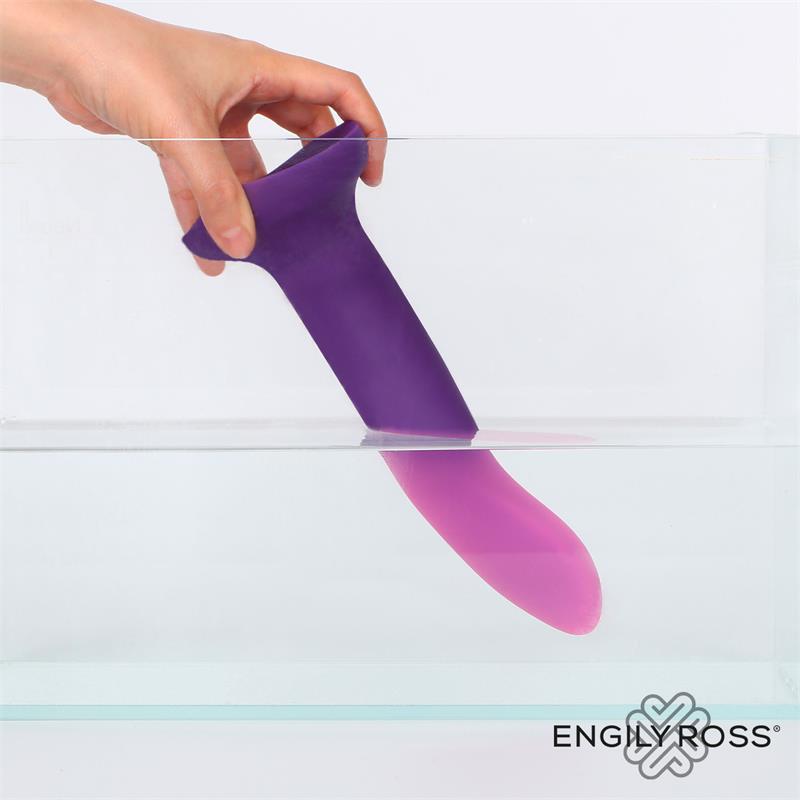 Color-Changing Dildo Purple to Pink Size M 17 cm