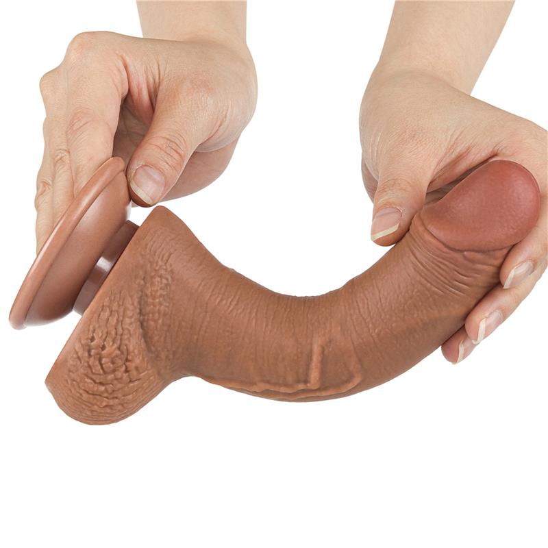 Dildo Sliding Skin 7.5 Brown