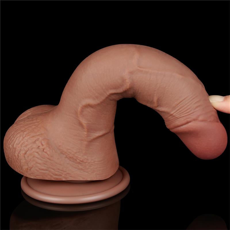 Dildo Sliding Skin 7.5 Brown