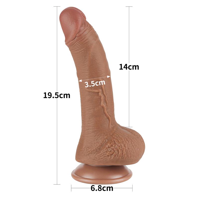 Dildo Sliding Skin 7.5 Brown