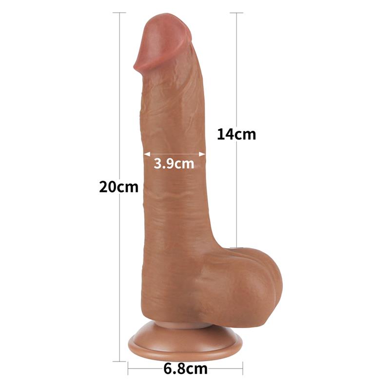 Dildo Sliding Skin 8 Brown