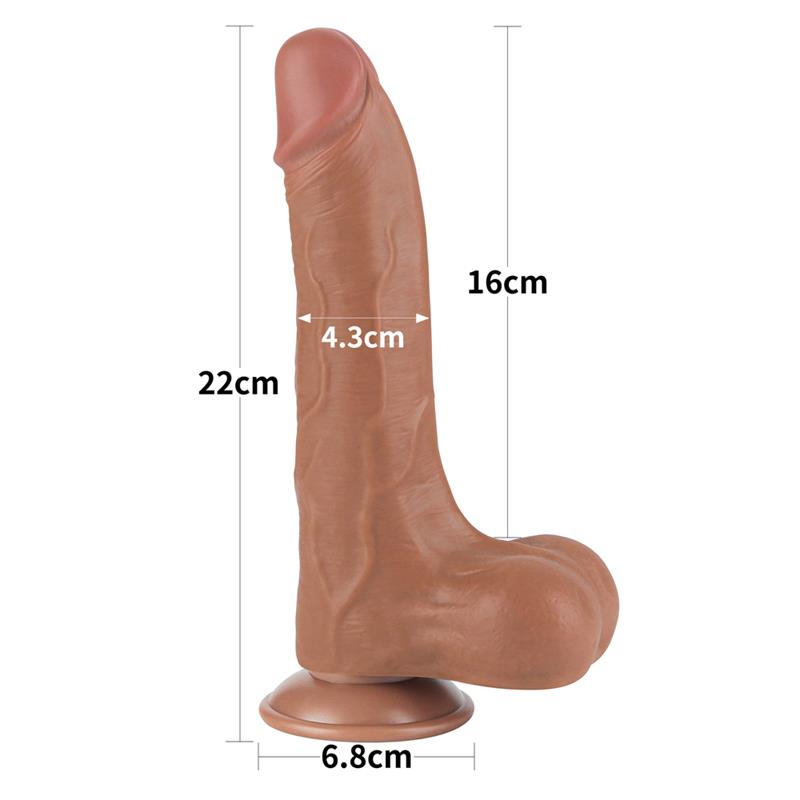 Dildo Sliding Skin 8.5 Brown