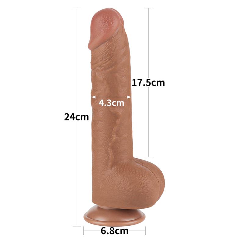 Dildo Sliding Skin 9.5 Brown